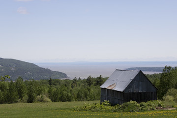 Obraz premium Paysage Baie Saint Paul, Fleuve Saint Laurent, Québec Canada