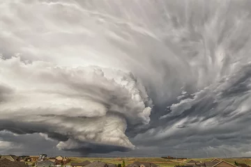 Foto op Canvas Rotating wall cloud   near Laramie Wyoming © Tom