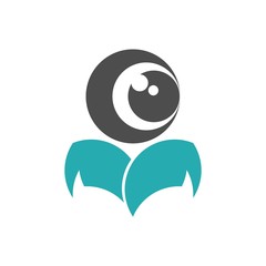 Eye spy logo design template concept for company
