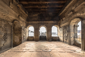 Interior of Porta Nigra historic roman portal