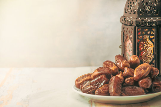 date palm fruit or kurma , ramadan food , image Vintage style
