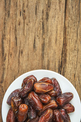 date palm fruit or kurma , ramadan food , image Vintage style