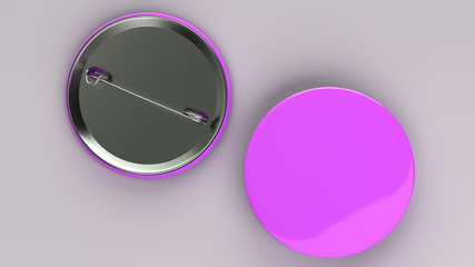 Blank purple badge on white background