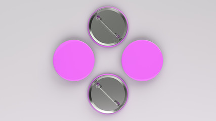 Blank purple badge on white background