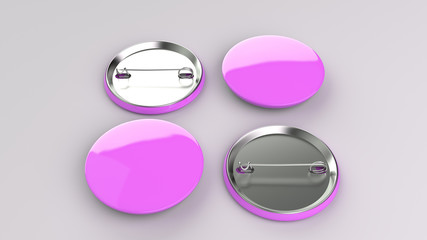 Blank purple badge on white background