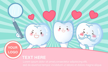 tooth with dental care concept