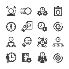 Time managerment icon set
