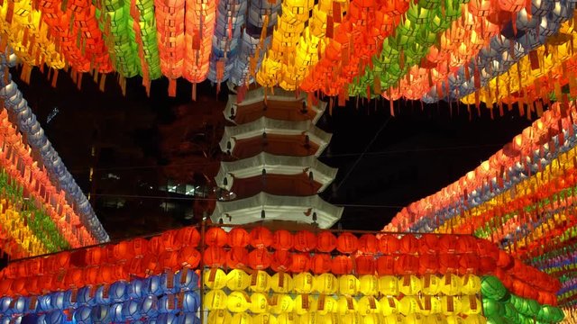 Colorful Lanterns in Jogyesa Buddhist Temple, Seoul, South Korea