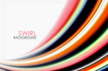 Rainbow color waves, vector blurred abstract background