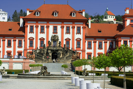 Troja palace view. Czech architecture.