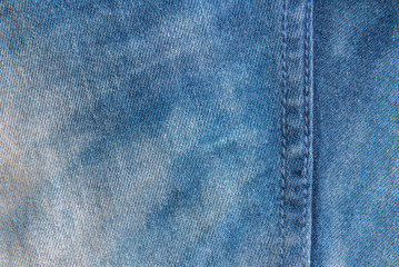 Naklejka premium Close up blue jeans background and texture