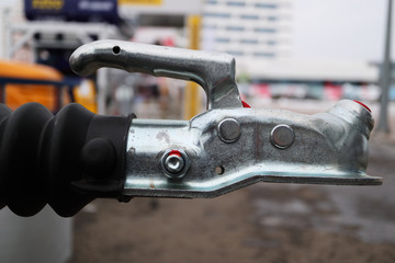 Trailer hitch. Coupling device with reverse brake.