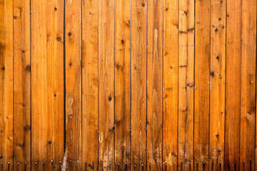 Wood fence with leaves