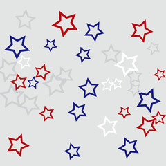 Colorful Stars Confetti, Mystery Sparkling Vector Background. Trendy Glowing Magic Glitter, Lights. Festive Falling Colorful Stars Confetti for Ads, Posters. 