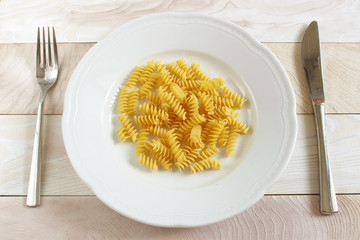 Diet  Concept  Pasta White Dish
