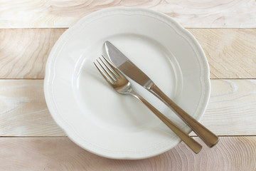 Diet  Concept  White Dish
