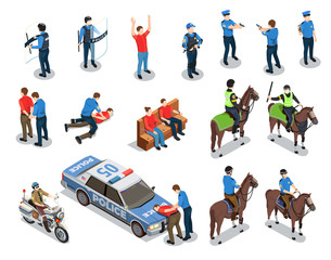 Fototapeta premium Police Icons Set
