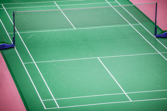 badminton court green floor standard in master tournament