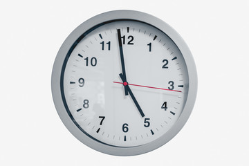 simple clock isolated on white background with clipping path