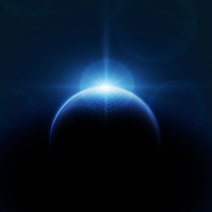 Security global network with sunrise and technology network background. vector illustration