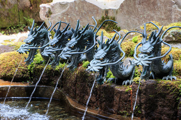 箱根神社　龍神水
