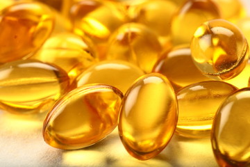Health care concept- fish oil capsules,