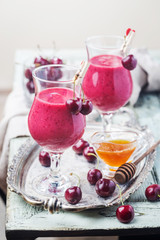 Healthy cherry smoothie