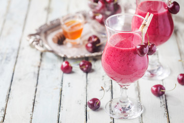 Healthy cherry smoothie