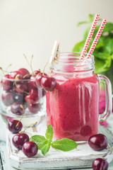 Healthy cherry smoothie
