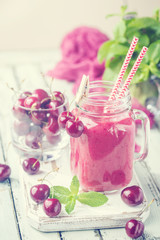Healthy cherry smoothie