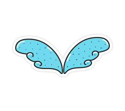Magic wings sticker vector illustration