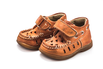 Shoes for kids isolated over a white background