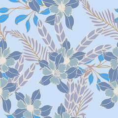 Abstract elegance pattern with floral background.
