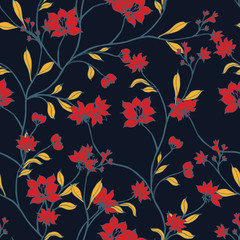 Abstract elegance pattern with floral background.