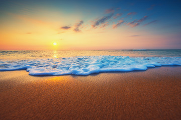 Beautiful sunrise over the sea