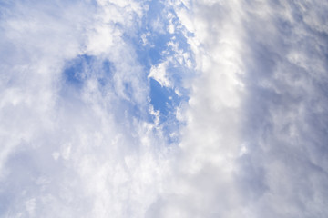 Blue cloudy and stormy cross sky abstract dramatic sky background