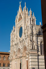 Fototapeta premium Facade of the Siena Cathedral - Tuscany Italy