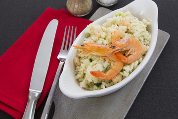 risotto aux crevettes