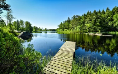 Tuinposter Lake scenery in May © Piotr Wawrzyniuk