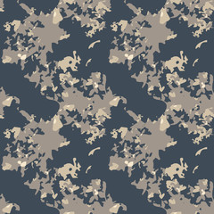 Abstract camo background as urban camouflage in different shades of beige, brown and blue