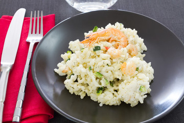 risotto aux crevettes