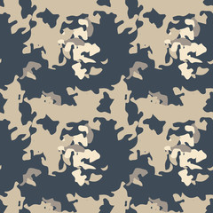 Abstract camo background as urban camouflage in different shades of beige, brown and blue