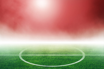 soccer field stadium background © OHishi_Foto