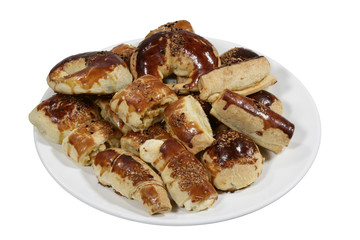 Close up of traditional turkish pastry pogaca
