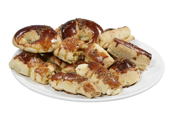 Close up of traditional turkish pastry pogaca
