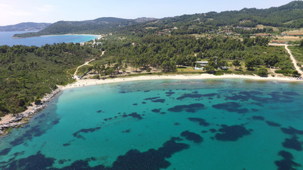 Obraz premium Aerial view of coastline of Kassandra peninsula, Greece
