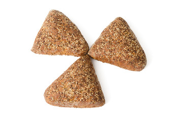 Dreieckbrötchen in Propellerform