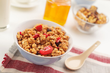Bowl of healthy muesli