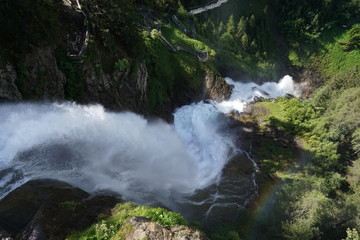 waterfall in the austrian mountains