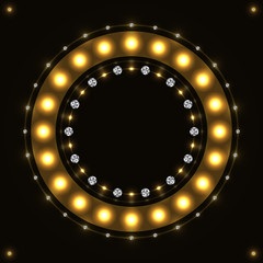 Abstract gold round circle